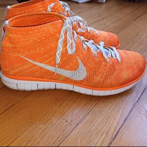 Men's Nike Flyknit Chukka Total Orange Used Size 13